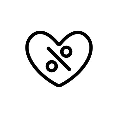 İndirimli simge vektörü. İzole edilmiş kontür sembolü gösterimi