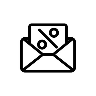 İndirimli simge vektörü. İzole edilmiş kontür sembolü gösterimi