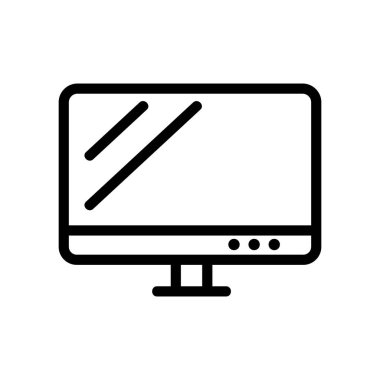 Simge vektörünü izle. İzole edilmiş kontür sembolü gösterimi