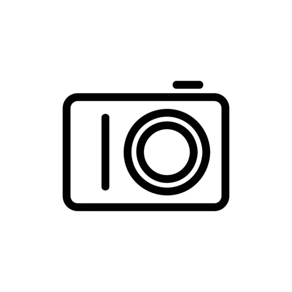 Camera icon vector. Isolated contour symbol illustration — ストックベクタ