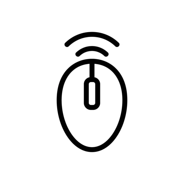 Bezdrátový vektor ikon myši. Izolovaný obrysový symbol ilustrace — Stockový vektor