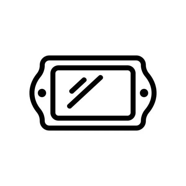 Icono de la tableta vector. Ilustración del símbolo de contorno aislado — Archivo Imágenes Vectoriales