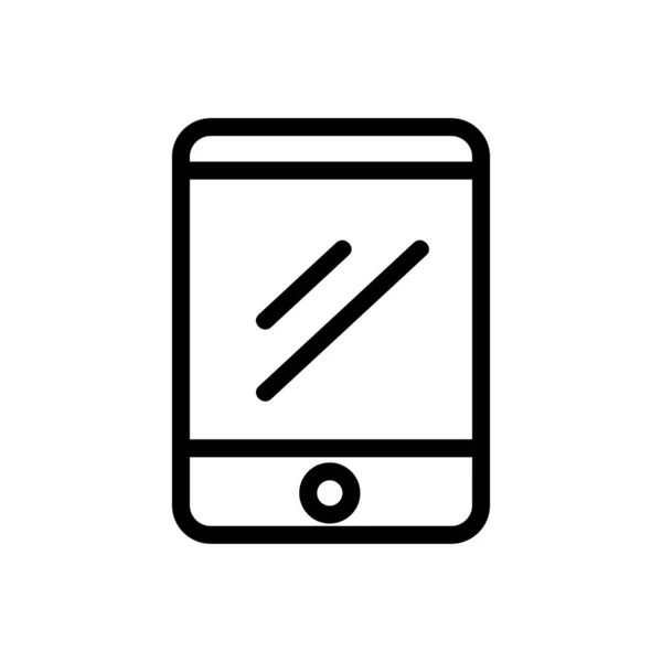 Mobiltelefon ikon vektor. Elszigetelt körvonalszimbólum illusztráció — Stock Vector