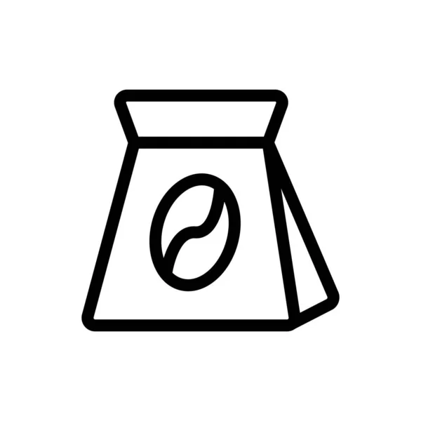 Packar kaffe ikonen vektor. Isolerad kontur symbol illustration — Stock vektor