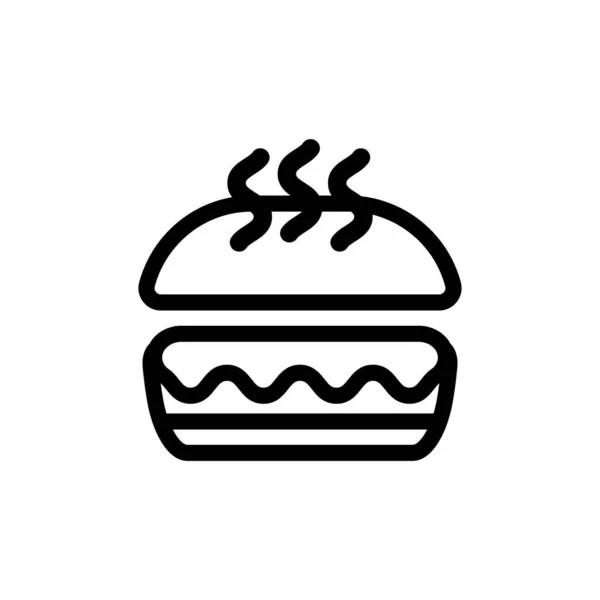Burger Icon Vektor. Isolierte Kontursymboldarstellung — Stockvektor
