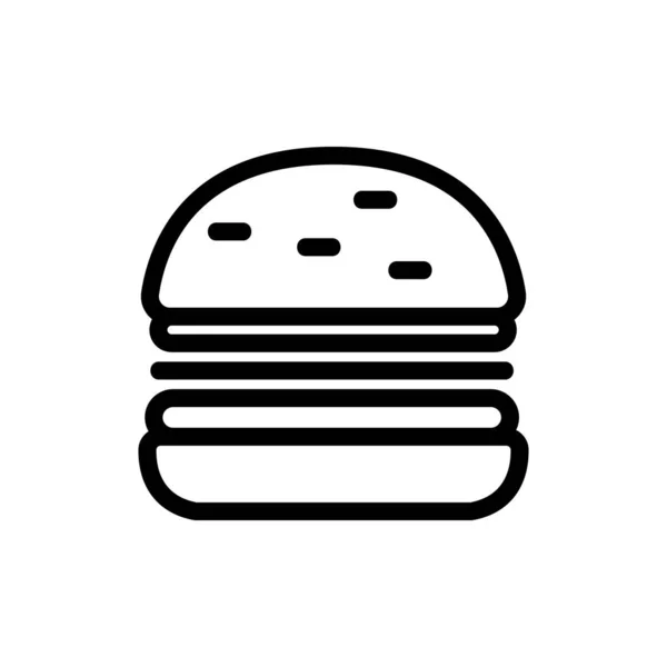 Εικονίδιο Burger. Μεμονωμένη απεικόνιση συμβόλων περιγράμματος — Διανυσματικό Αρχείο