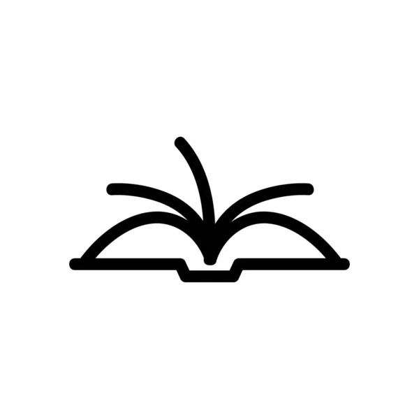 Kitap simgesi vektörüne göz atıyorum. İzole edilmiş kontür sembolü gösterimi — Stok Vektör