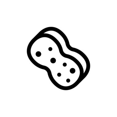 Sünger deterjan ikon vektörü. İzole edilmiş kontür sembolü gösterimi