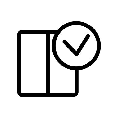 Temiz pencere ikon vektörü. İzole edilmiş kontür sembolü gösterimi