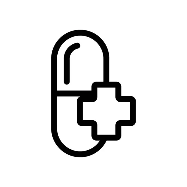 Antibiotisk ikon vektor. Isolerad kontur symbol illustration — Stock vektor