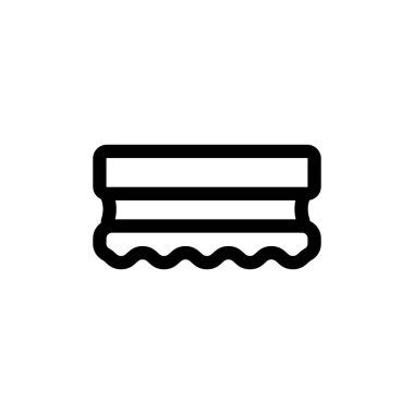 Vektör simgesini temizlemek için peçete. İzole edilmiş kontür sembolü gösterimi