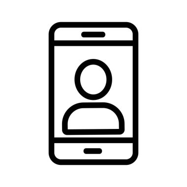 Telefon ikonu vektörüyle kontrol. İzole edilmiş kontür sembolü gösterimi