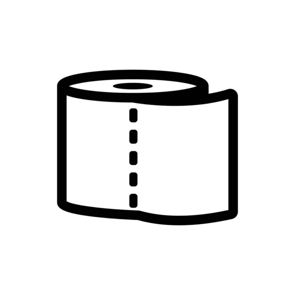 Papier toilette icône vecteur. Illustration de symbole de contour isolé — Image vectorielle