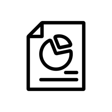 Teknik belge ikonu vektörü. İzole edilmiş kontür sembolü gösterimi