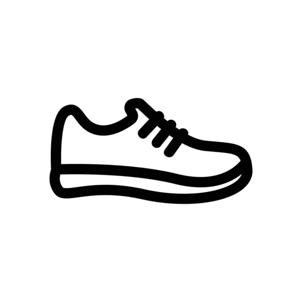 Sneakers图标向量。 孤立的等高线符号说明 — 图库矢量图片