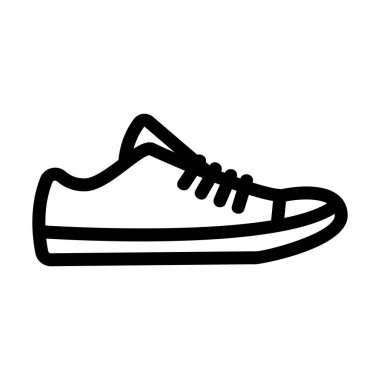 Spor ayakkabısı ikon vektörü. İzole edilmiş kontür sembolü gösterimi