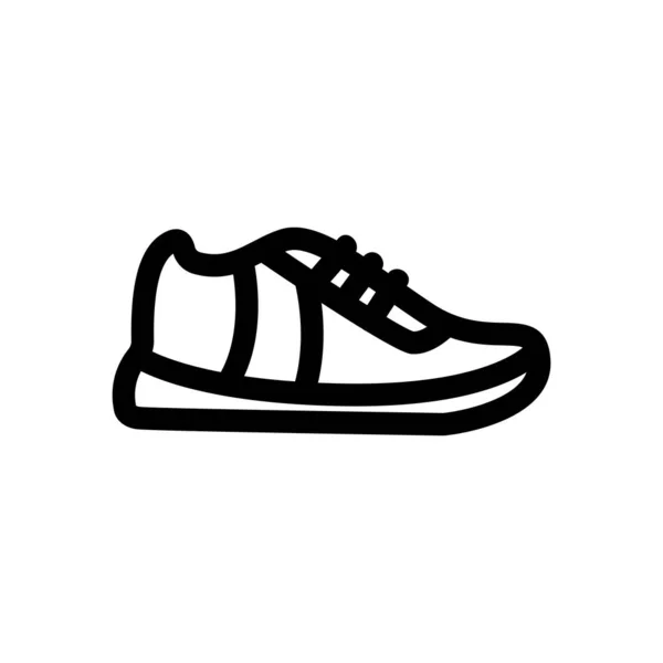 Sneakers ikon vektor. Isolerad kontur symbol illustration — Stock vektor