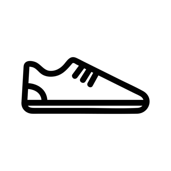 Sneakers vetor ícone. Isolado contorno símbolo ilustração — Vetor de Stock
