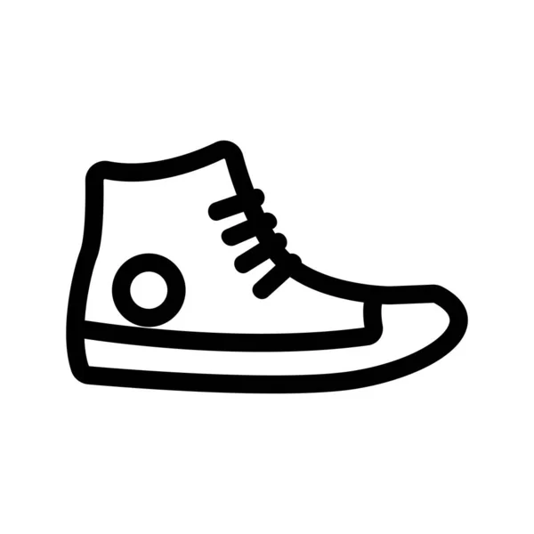 Sneakers icoon vector. Geïsoleerde contoursymbool illustratie — Stockvector