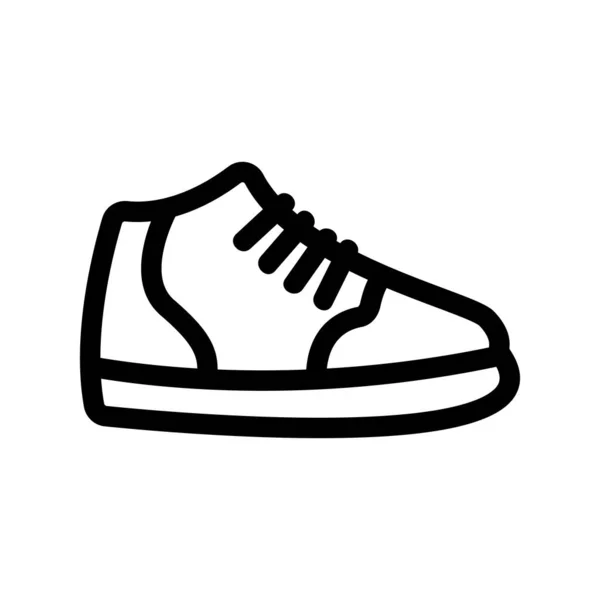 Sneakers vetor ícone. Isolado contorno símbolo ilustração —  Vetores de Stock