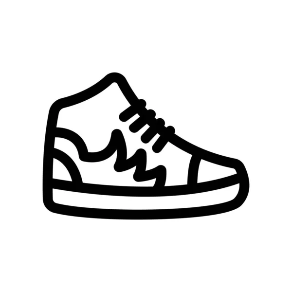 Sneakers ikon vektor. Isolerad kontur symbol illustration — Stock vektor