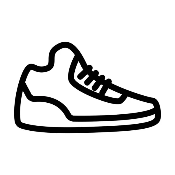 Sneakers vector icono. Ilustración del símbolo de contorno aislado — Archivo Imágenes Vectoriales
