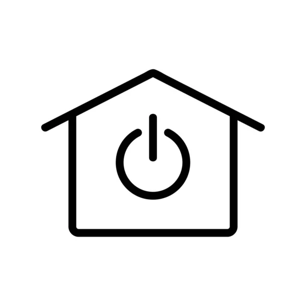 Smart house vector icono. Ilustración del símbolo de contorno aislado — Archivo Imágenes Vectoriales