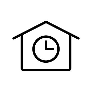 Akıllı ev ikon vektörü. İzole edilmiş kontür sembolü gösterimi