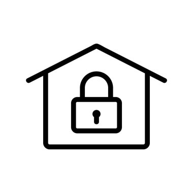 Akıllı ev ikon vektörü. İzole edilmiş kontür sembolü gösterimi