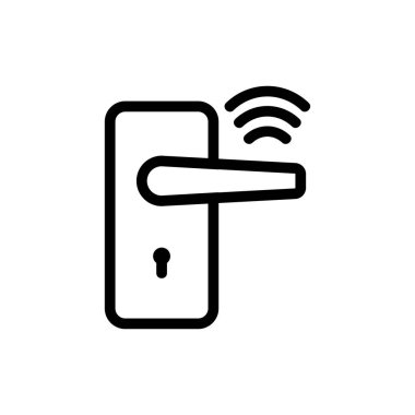 Akıllı ev ikon vektörü. İzole edilmiş kontür sembolü gösterimi