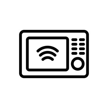 Akıllı ev ikon vektörü. İzole edilmiş kontür sembolü gösterimi