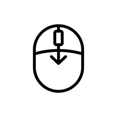 Ekran simgesi vektörünü kaydır. İzole edilmiş kontür sembolü gösterimi