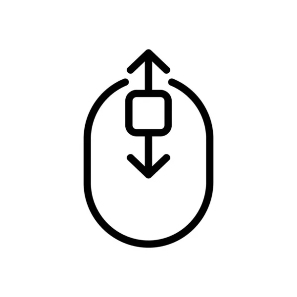 Role o vetor de ícone da tela. Isolado contorno símbolo ilustração — Vetor de Stock