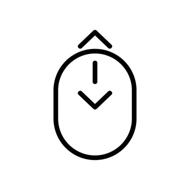 Ekran simgesi vektörünü kaydır. İzole edilmiş kontür sembolü gösterimi