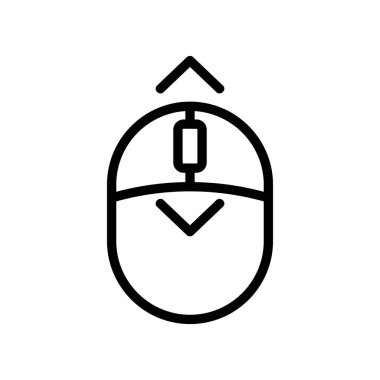 Ekran simgesi vektörünü kaydır. İzole edilmiş kontür sembolü gösterimi