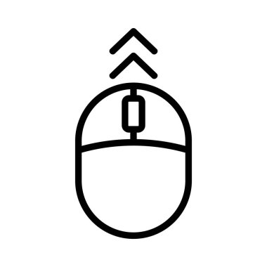 Ekran simgesi vektörünü kaydır. İzole edilmiş kontür sembolü gösterimi