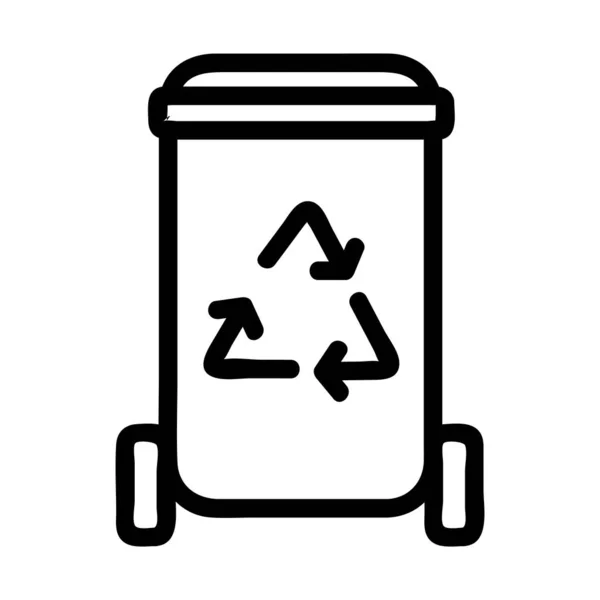 Organisches Recycling des Abfallsymbolvektors. Isolierte Kontursymboldarstellung — Stockvektor