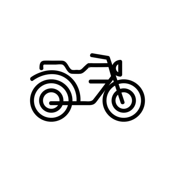 Motorfiets icoon vector. Geïsoleerde contoursymbool illustratie — Stockvector