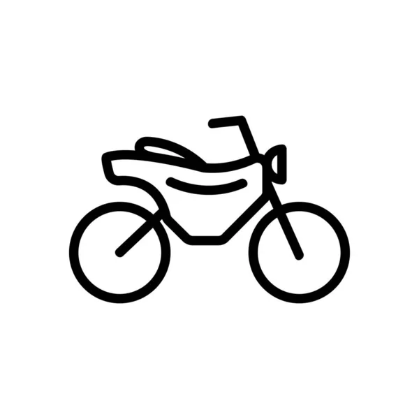 Moto icono vector. Ilustración del símbolo de contorno aislado — Vector de stock