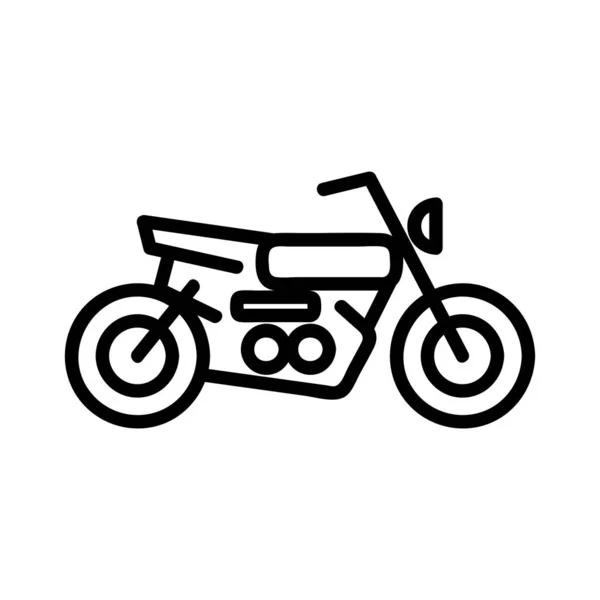 Вектор значка мотоцикла. Изолированная контурная иллюстрация — стоковый вектор