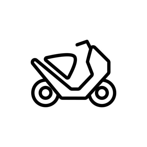 Vettore icona ciclomotore. Illustrazione del simbolo del contorno isolato — Vettoriale Stock