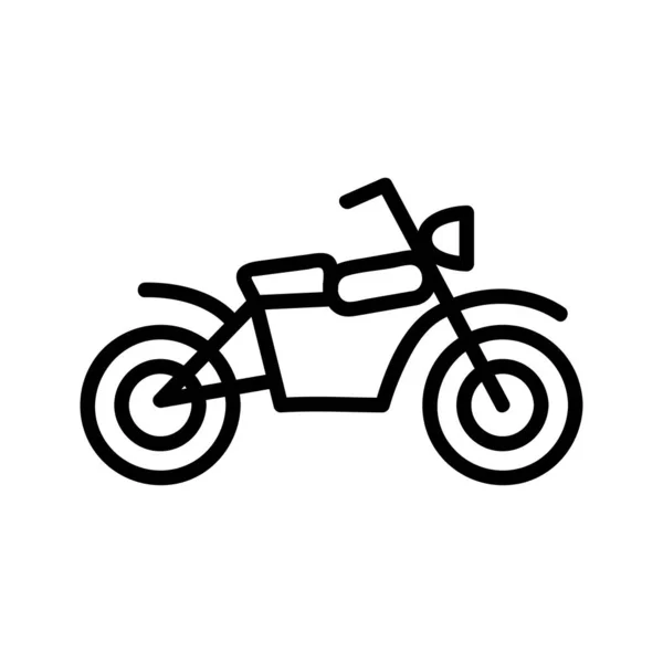 Pengarah ikon sepeda motor. Ilustrasi simbol kontur terisolasi - Stok Vektor