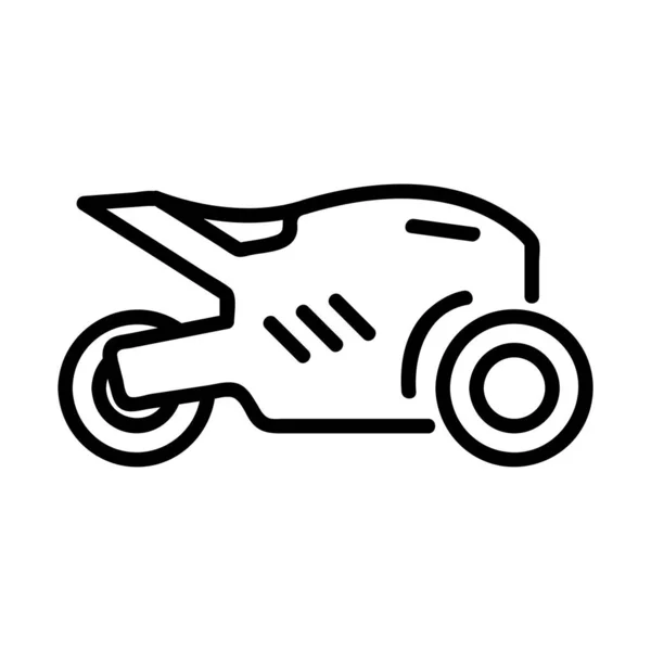 Moto icône vecteur. Illustration de symbole de contour isolé — Image vectorielle