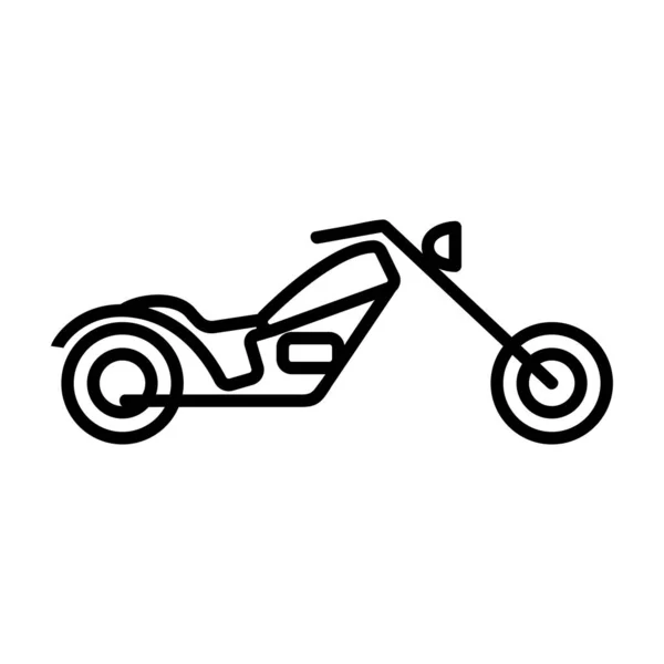 Moto icono vector. Ilustración del símbolo de contorno aislado — Archivo Imágenes Vectoriales