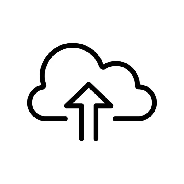 Wektor ikon pamięci masowej w chmurze. Ilustracja izolowanego symbolu konturu — Wektor stockowy