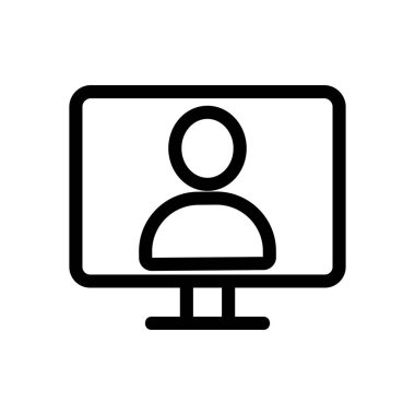 Kullanıcı hesap simgesi vektörü. İzole edilmiş kontür sembolü gösterimi