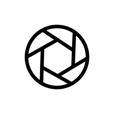 Kamera simgesi vektörü. İzole edilmiş kontür sembolü gösterimi