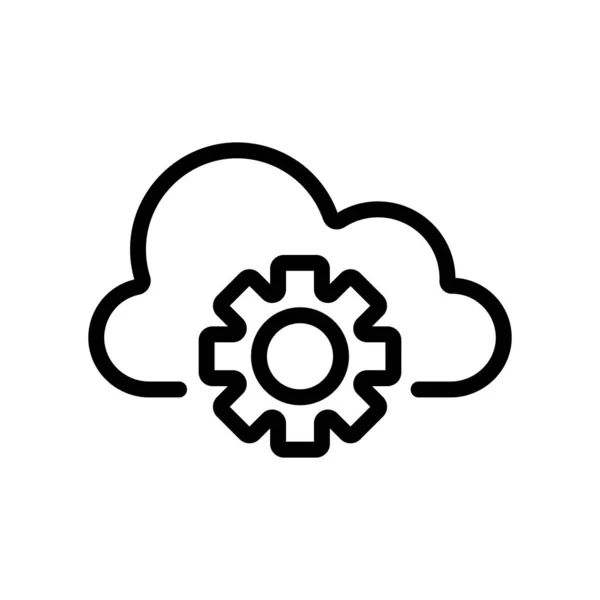 Cloud storage icon vector. Isolated contour symbol illustration — Stock Vector