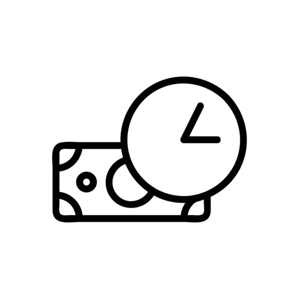Vettore icona cashback. Illustrazione del simbolo del contorno isolato — Vettoriale Stock