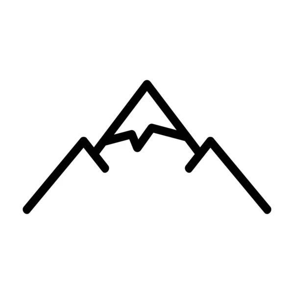 Vettore di icone di montagna. Illustrazione del simbolo del contorno isolato — Vettoriale Stock